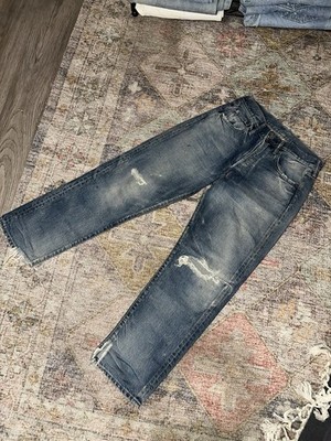 Fabric Brand Co Women s Size26X28 Blue Deniem Pants Minor Distress Made In Japan