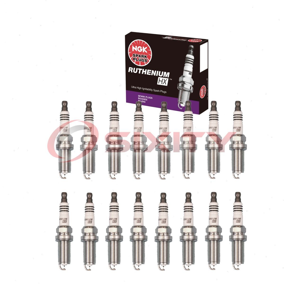 16 pc NGK Ruthenium HX Spark Plugs for 2019-2020 Ram 1500 Classic 5.7L V8 bo