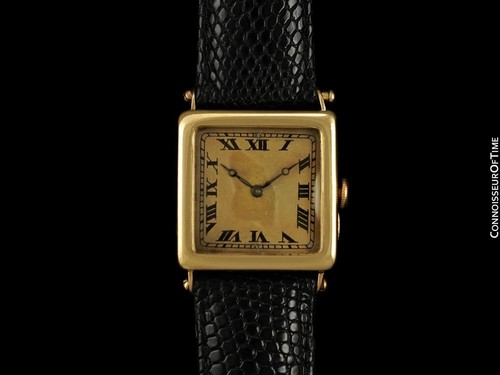 1920 BERNARD POITEVIN Ultra Rare (Audemars PIguet) Mens Officer's 18K Gold - Picture 3 of 9