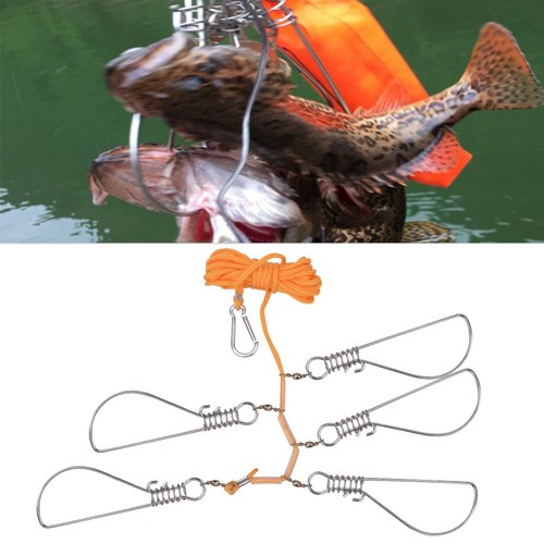 Corda da Pesca in Acciaio Inox Resistente con 5 Blocchi a Scatto Nylon WP - Foto 7 di 9
