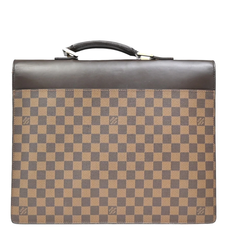 Bolsa de mão Louis Vuitton Altona PM maleta couro Damier marrom N53315 30KA963 - Imagem 3 de 4