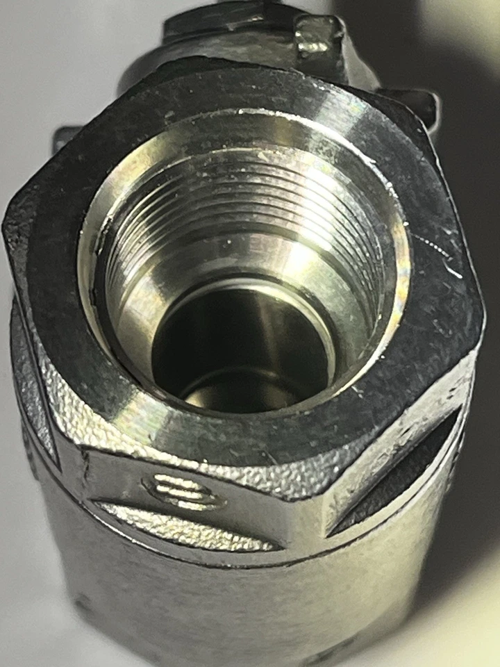 1/2" 2-Piece Full Port Ball Valve, Stainless Steel, FNPT CF8M 2000 WOG - Image 4 of 4