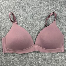 Uniqlo Airism Wireless Bra Size 36C Mauve Pink Seamless Soft Cup Comfort