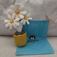 AUTHENTIC Jellycat AMUSEABLE DAISY New BNWT Plush Plant Flower White Yellow