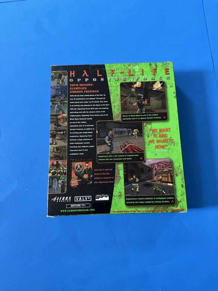 Half-Life Opposing Force (PC 1999) Original Big Box Manual Completo y CD-ROM EX Foto 4 de 4