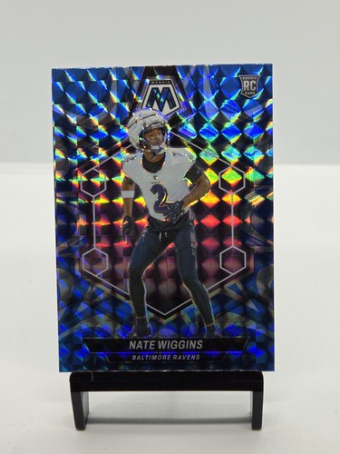 2024 Panini Mosaic Nate Wiggins Reactive Blue Mosaic Rookie Baltimore Ravens - Picture 1 of 2