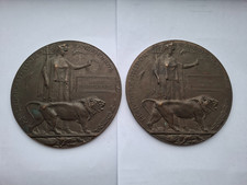 WWI DEATH PLAQUES,BROTHERS,CAPTAIN SHALES LANE NORFOLK REGIMENT & CHARLES E LANE