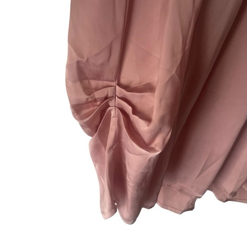 Lapis Women's Size Medium Pink Coquette Satin Sleeveless Babydoll Blouse - Picture 4 of 10