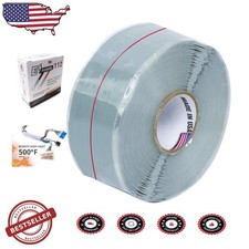High Temp Silicone Tape Gray 1"x30ft Self-Fusing Electrical Insulation 8000V