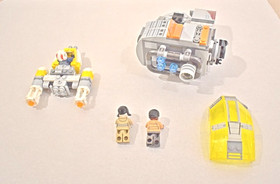 Star Wars  #75199 Combat speeder & #75176  Transport Pod  incomplete &3 figures