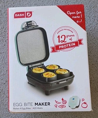 NEW In Box Dash Egg Bite Maker Countertop Egg Cooker Teal Sealed Great Gift