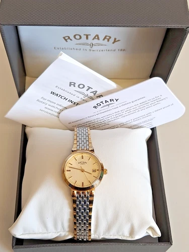 Rotary Dolphin Standard Ladies Watch With Date VGC Boxed LB03497/03