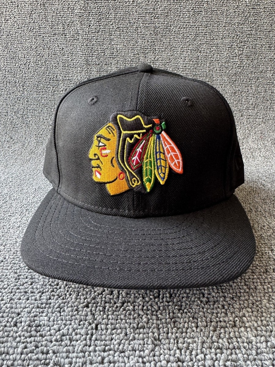 New Era Chicago Blackhawks 59FIFTY Fitted Hat Black 7 1 2 NHL