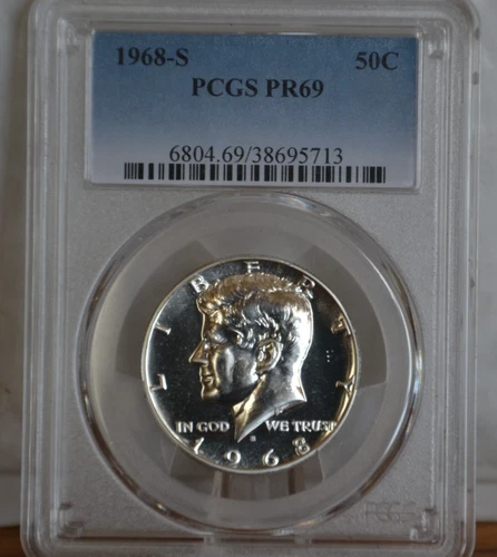 1968-S Kennedy Proof Half Dollar - PCGS PR69 40% Silver