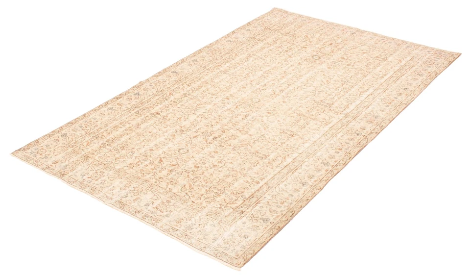 Alfombra tradicional de lana oriental anudada a mano vintage de 5'5" x 8'10" Foto 4 de 4