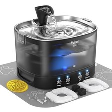 Veken 85oz/2.5L Cordless Cat Water Fountain for Cats, Dogs, Pets, Black