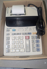 Sharp EL-1801V Printing Calculator Desktop Large Display GT Tax Power Cord