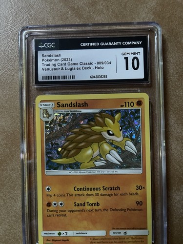 Sandslash - GEM MINT 10 - 009/034 Pokemon - Classic - HOLO - English - Picture 2 of 6