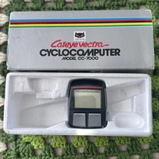 Cateye Vectra Cyclocomputer CC-7000 Used Open Box  Vintage in Box Retro