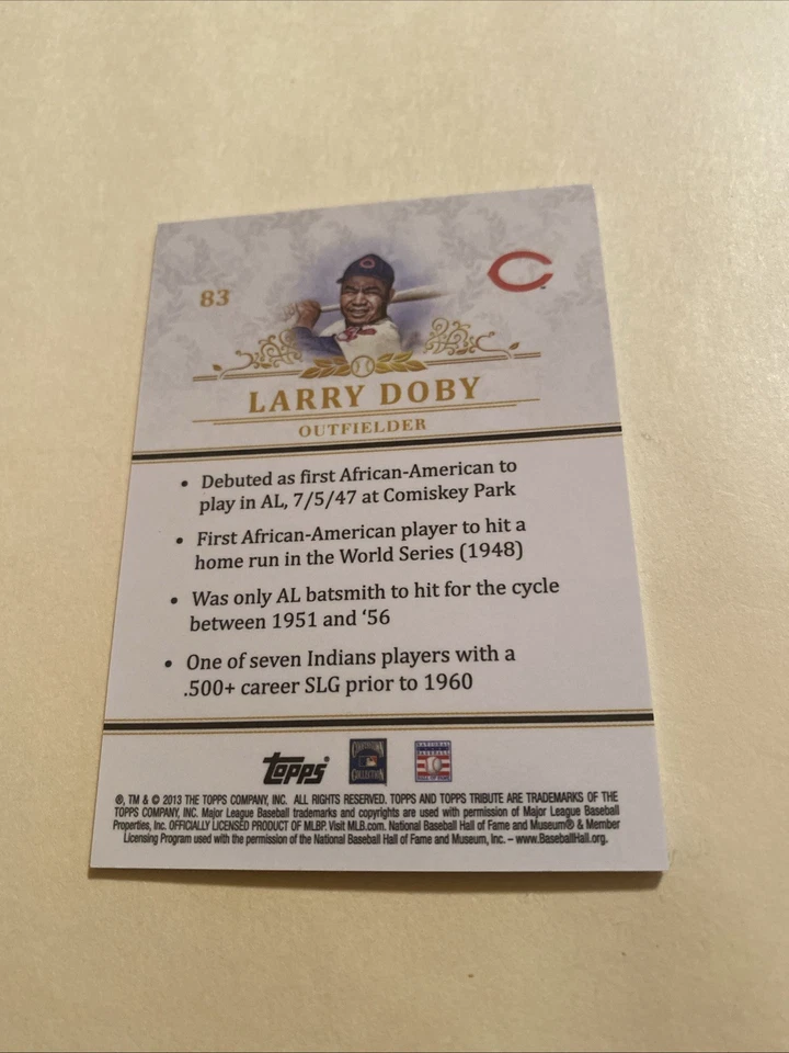 2013 Topps Tribute - Larry Doby #83 - Image 2 of 2