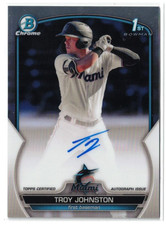 2023 1st Bowman Chome RC AUTO Troy Johnston #CPA-TJN! Rockies! Rookie! Autograph