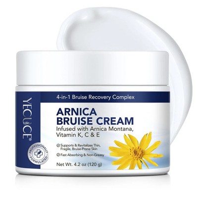 Arnica Bruise Cream with Vitamins K, C & E, Soothing Hydrating Lotion for Thin S