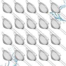 20 Pack Stainless Steel Cocktail Strainers - 3.2" Silver 3.2 inches,