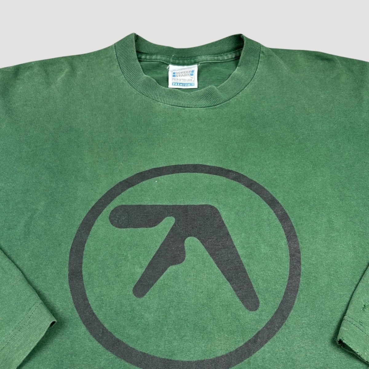 00s Aphex Twin Logo T Shirt Remake Design Green tee Classic style
