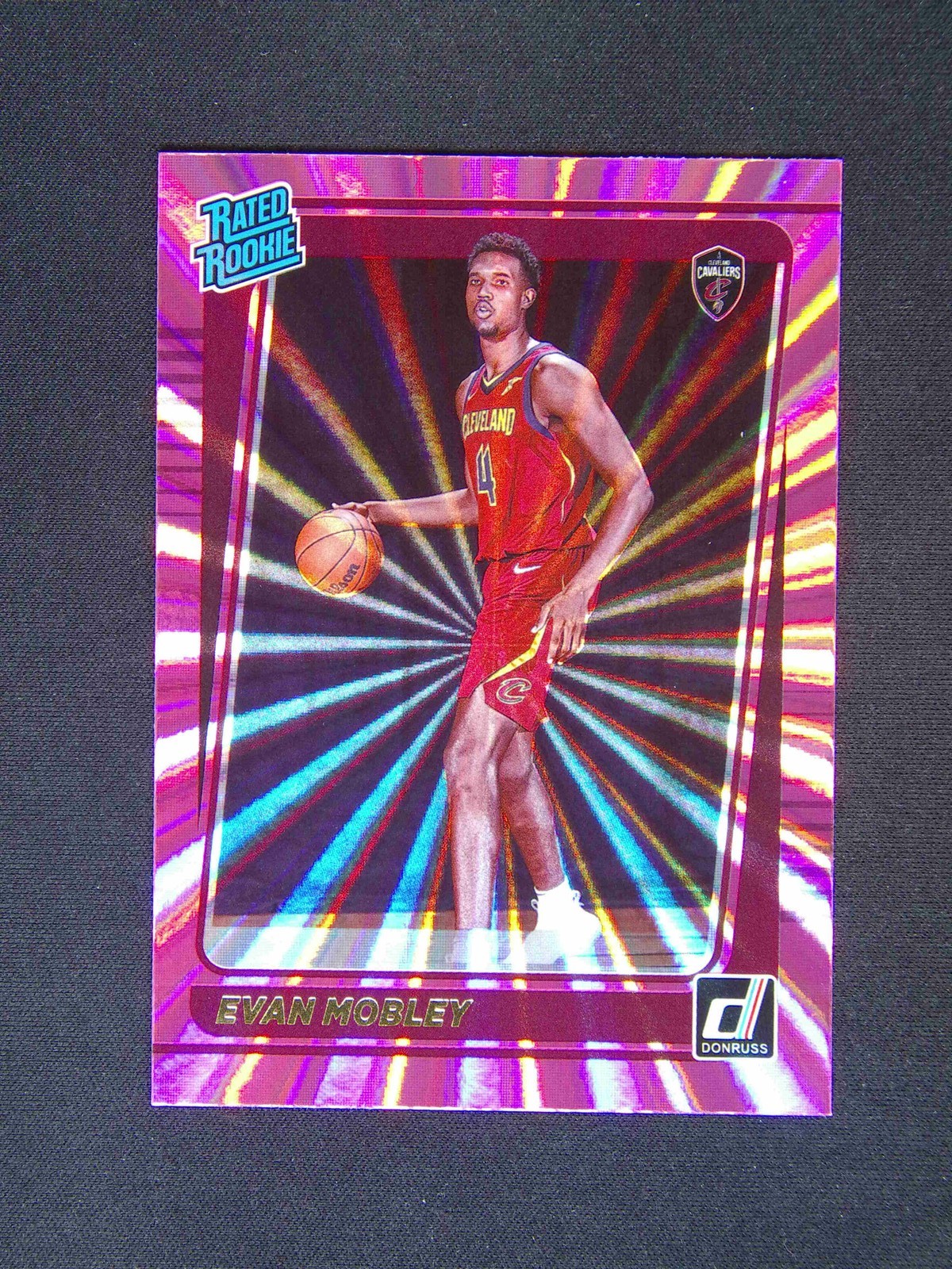 2021-22 Panini Donruss Evan Mobley #225 RC Rated Rookie Pink Laser