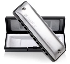 Mars Harmonica,10 Hole Blues Harp Harmonica Diatonic Mouth Oragn Key of G wit...