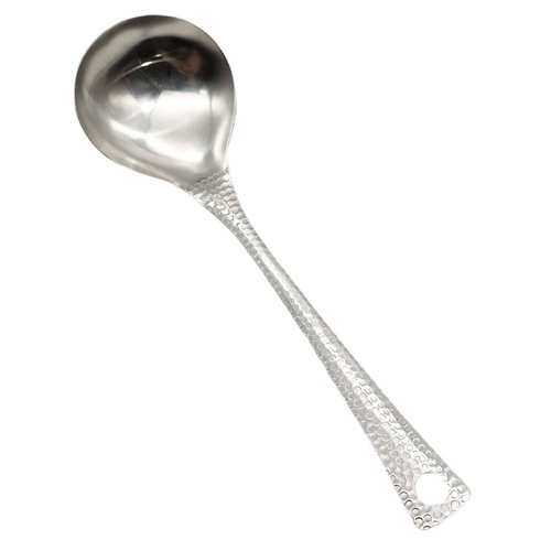 Wide Mouth Ergonomic Silver Soup Spoon Perfect for Serving Soups Easily - Picture 8 of 12