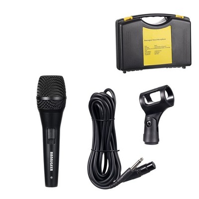 Dynamic Vocal Handheld Karaoke Microphone with Cable and Carrying Case RM82B