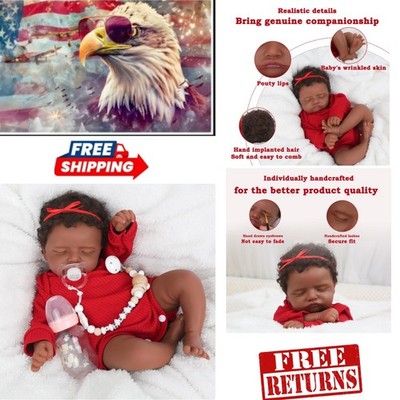 Safe and Realistic 18-Inch African American Reborn Doll   Perfect Gift for Kids