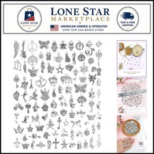 Mixed Silver Metal Charms for DIY Necklaces  Bracelets - 100 PCS Collection