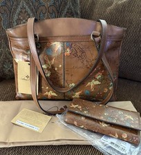 NWT Classic Patricia Nash Floral Map w Birds Poppy Tote  Teresa Wallet Set WOW 