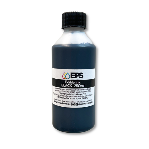EPS Black Edible Ink Refill (250ml) Bottle For Canon/Epson Edible Printers - 第 1/1 張圖片