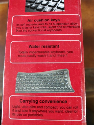Clavier Flexible waterproof Flexible Keyboard USB PS2 QWERTY couleur - Photo 12/12