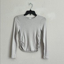 Abercrombie kids Gray Ribbed Long Sleeve Top 13/14