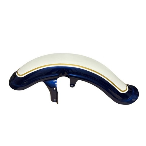 "BELLBOTTOM FENDER, CELESTIAL BLUE" FRONT FIT FOR ROYAL ENFIELD SUPER METEOR 650 - Picture 3 of 4