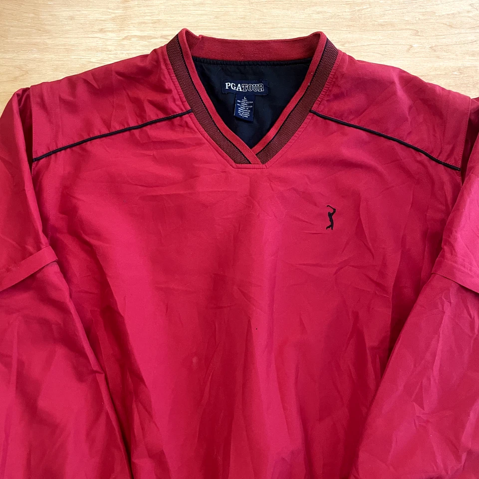 Sudadera deportiva pulóver de manga larga roja de golf PGA Tour de colección Foto 2 de 4