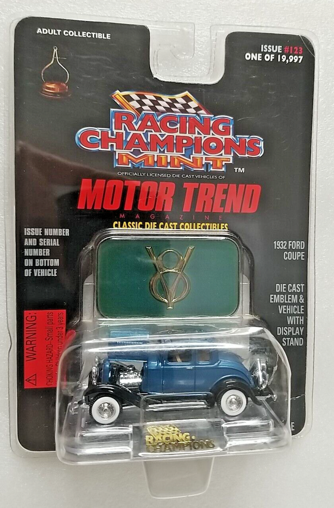 1932 Ford Coupe Racing Champions Mint Die Cast 1:54 #123 1997 W/ Stand Limited