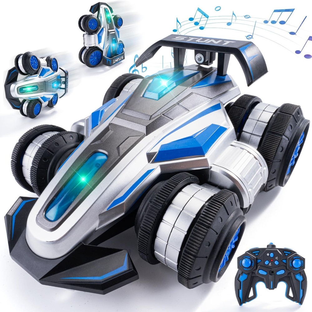 Remote Control Car, RC Stunt Car Toys for Ages 6-12, 2.4GHz 4WD RC Car for Ki...