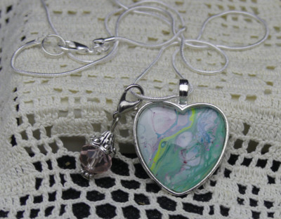 Necklace - Artisan Handcrafted - One of a Kind - Silver Heart Pendant