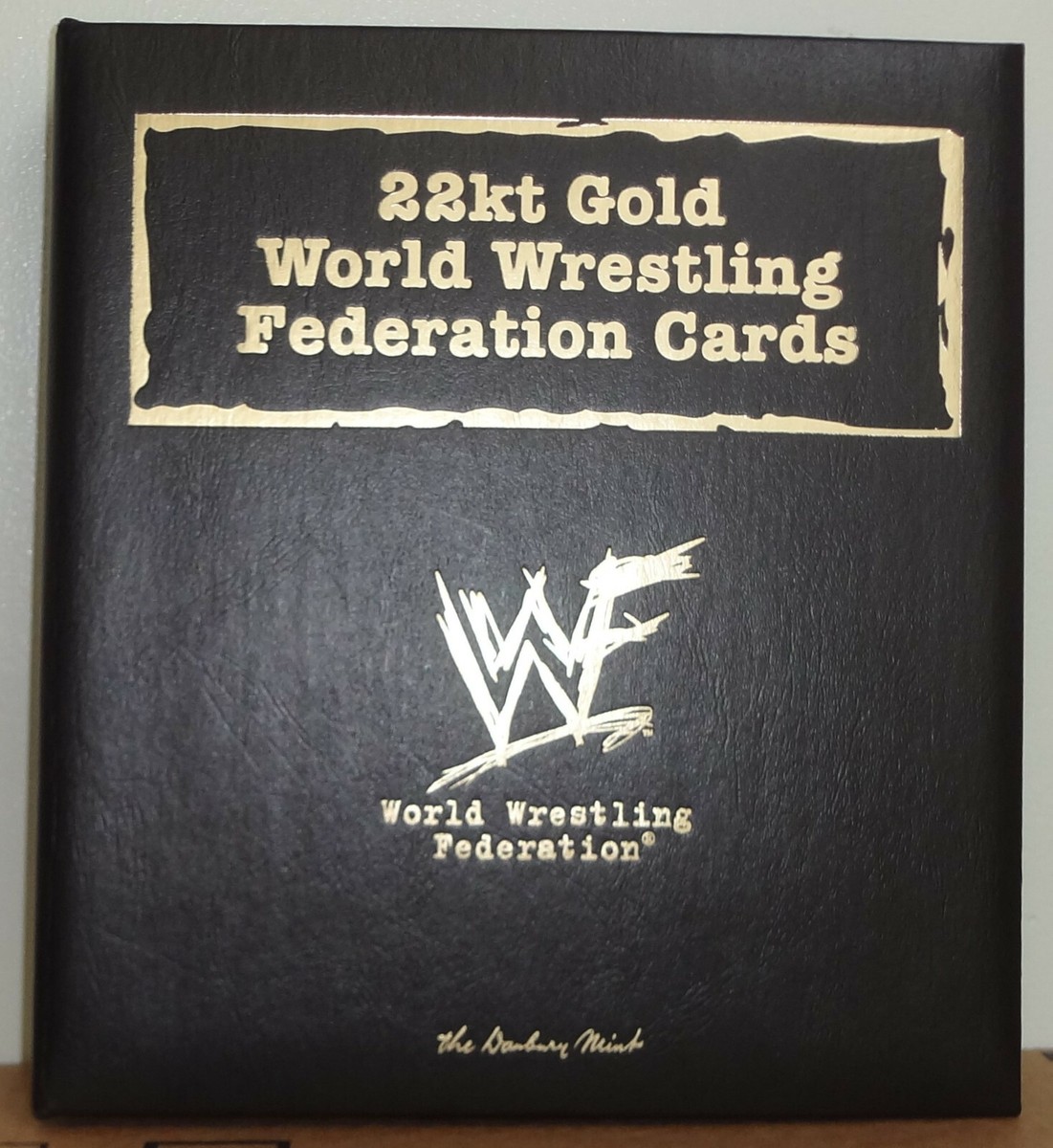 wwe card binder WWF DANBURY MINT 22KT GOLD 23 WRESTLING SET IN 13 PAGE ALBUM LOT allowing for storage for up to 360 WWE Wrestlemania cards with the included pages when the cards are stored back WWE Supercard collection binder tour