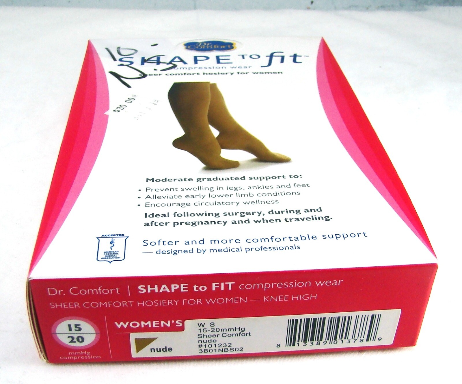 SAOLA DRC 101232 1 SOLO CALZINO Trasparente Comfort Donna 15 20 mmHg Nudo Piccolo NUOVO NUOVO CON SCATOLA