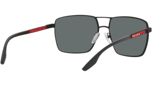 OCCHIALI DA SOLE PRADA PS 50WS DG002G NERO POLARIZZATO GRIGIO SCURO 59MM NUOVI - Foto 4 di 6