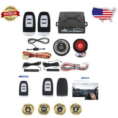 Advanced Keyless Go System with PKE & Remote Engine Start - Fits Most DC12V Cars