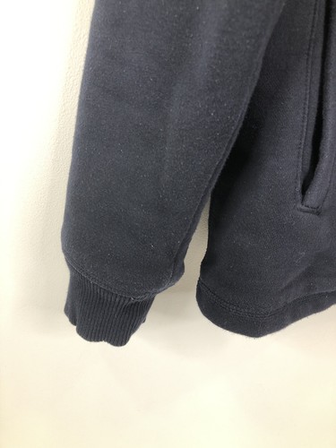 Gap Women’s Size M Navy Fleece Jacket Pockets Full Zip - Picture 3 of 12