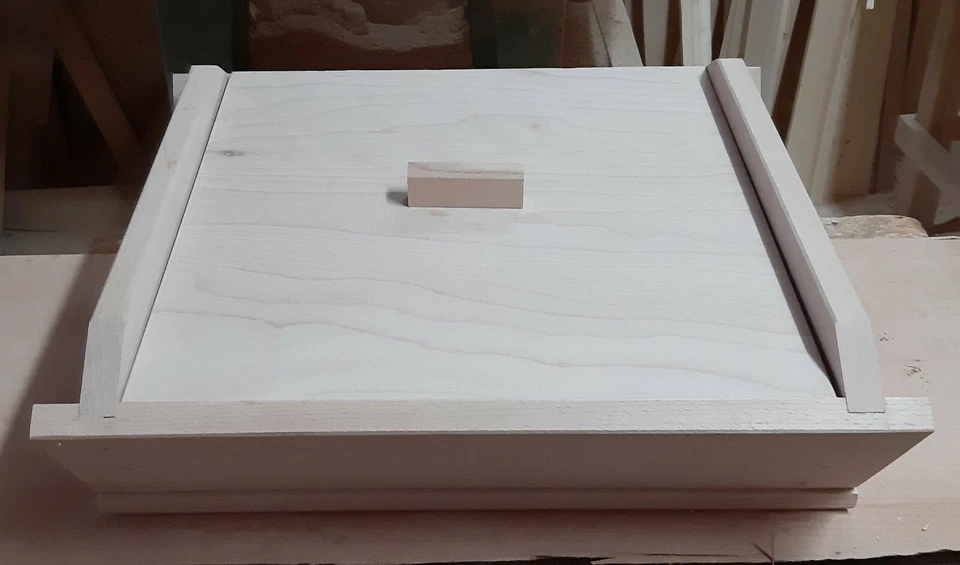 MAIDDA CON COPERCHIO.Maida Maia Contenitore Vasca Per Impastare FAGGIO MASSELLO - Immagine 2 di 4