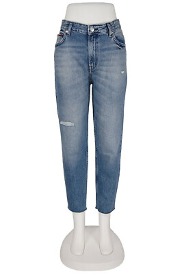 Tommy Jeans Damen High Rise Slim Izzy Jeans Blau Hose Denim Destroyed W34 L30